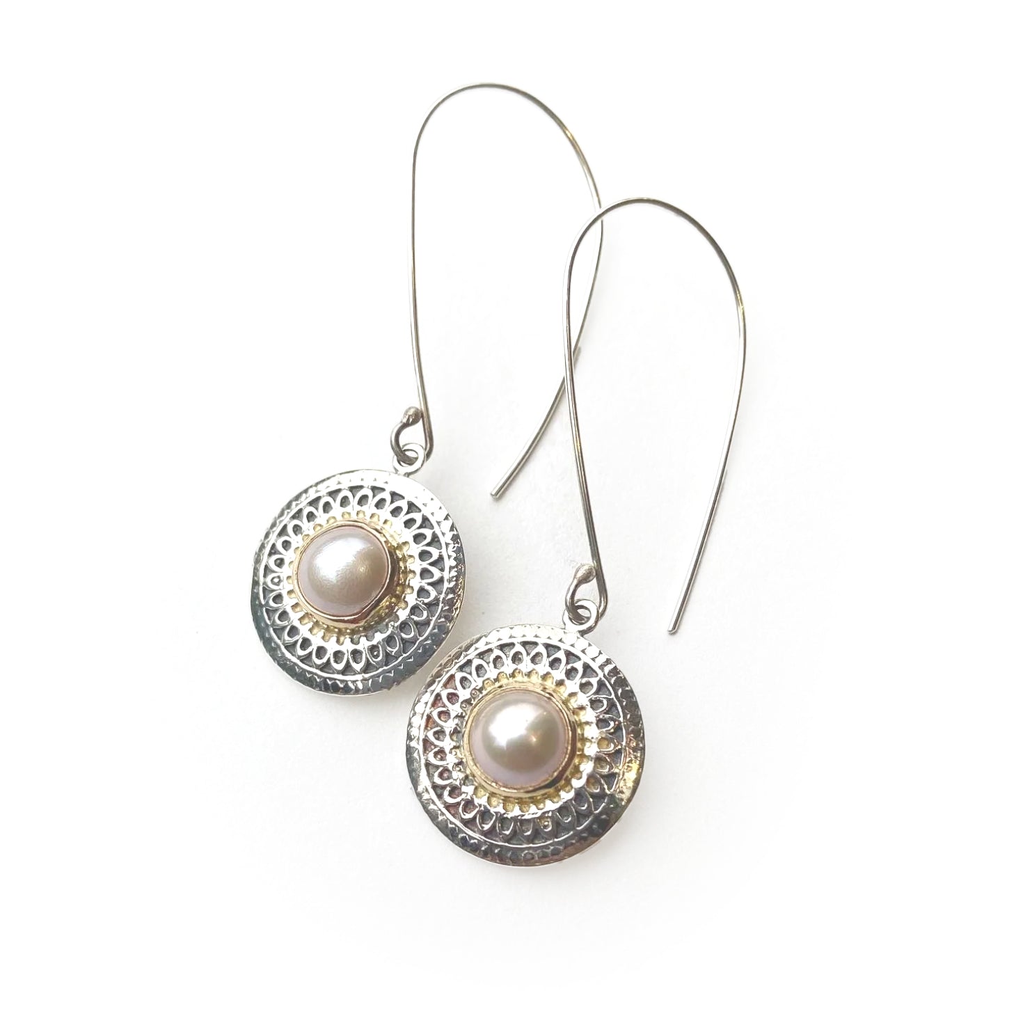 Marrakesh Perla Earrings, inspired by Moroccan geometry, handcrafted in sterling silver in Spain - Nina Alexandra Jewellery
