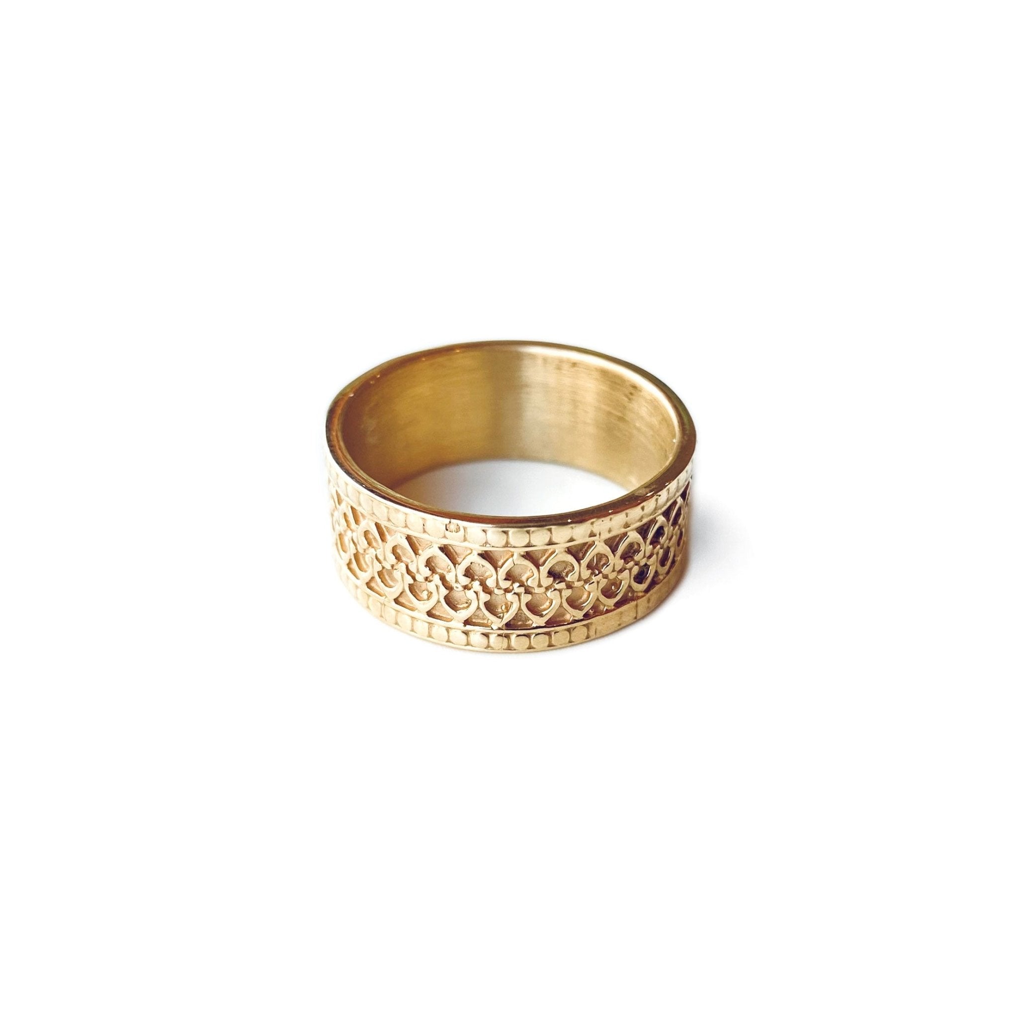 Marrakesh Ring, geometric design, Moroccan patterns - Nina Alexandra Jewellery